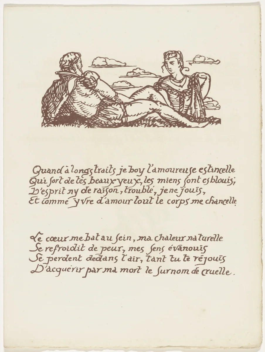 Headpiece (folio 103) from Les Amours (The Loves) by Émile Bernard, illustrated book, 1915