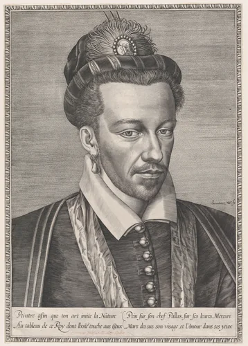 Henri III, King of France by Hieronymus Wierix, print, 1577-1587