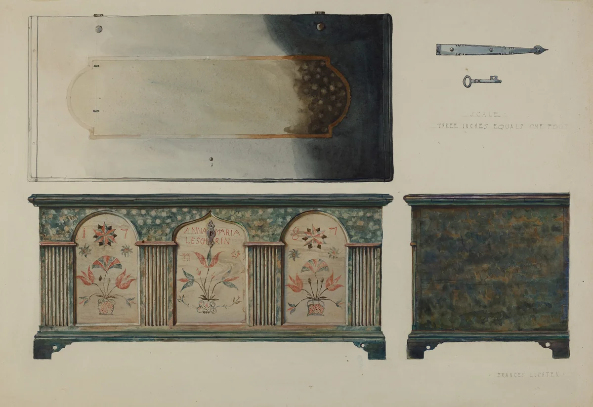 Chest by Frances Lichten, index of american design, 1936