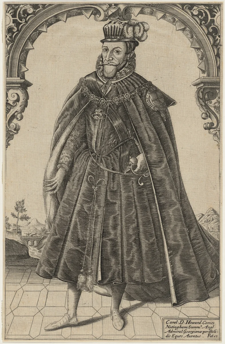Charles Howard, First Earl of Nottingham by William Rogers, print, 1602