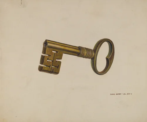 Brass Key by D.J. Grant, index of american design, 1940