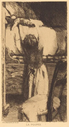 The Doll (La Poupée) by Albert Besnard, print, 1888