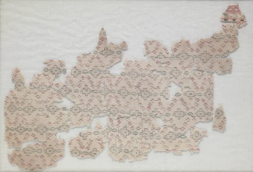 Fragment with diamond pattern by Unknown, textile, 800-899
