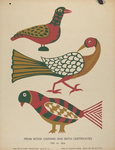 Plate 10: From Portfolio "Folk Art of Rural Pennsylvania" by American 20th Century, index of american design, 1939