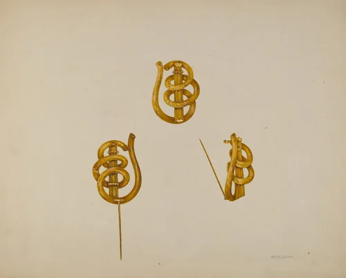 Brooch by Peter Connin, index of american design, 1938