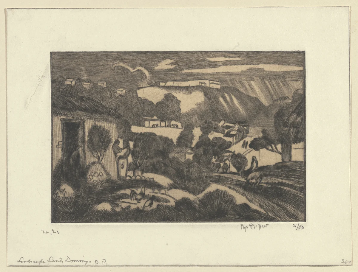 Landscape, Santo Domingo by George Hart, print, 1925