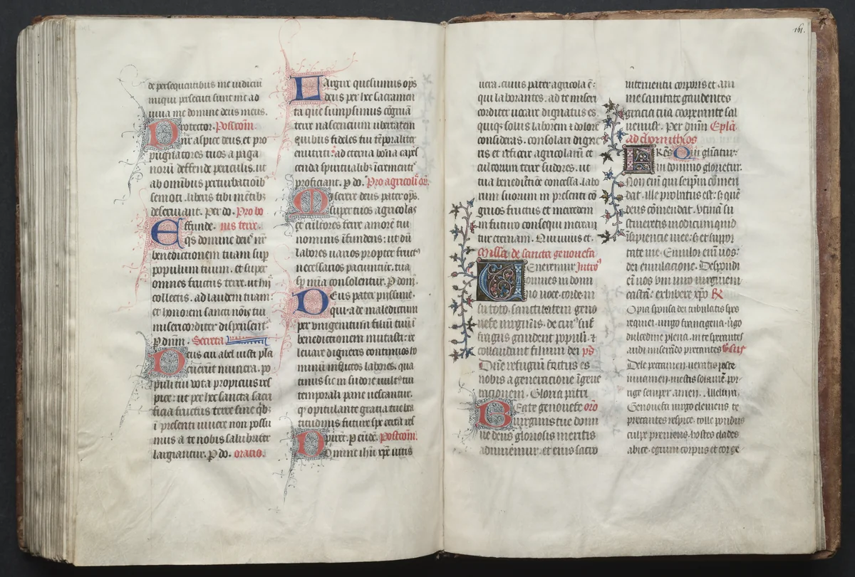 The Gotha Missal: Fol. 161r, Text by Master of the Boqueteaux, book, 1370-1380