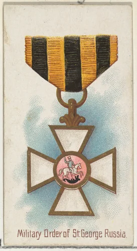 Military Order of St. George, Russia, from the World's Decorations series (N30) for Allen & Ginter Cigarettes by Allen & Ginter, print, 1890