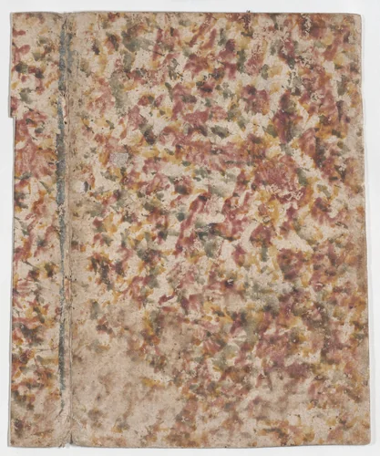 Book cover with overall splotchy pattern by anonymous, print, 1800-1900