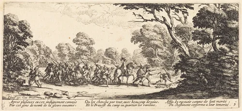 Discovery of the Criminal Soldiers by Jacques Callot, print, 1633