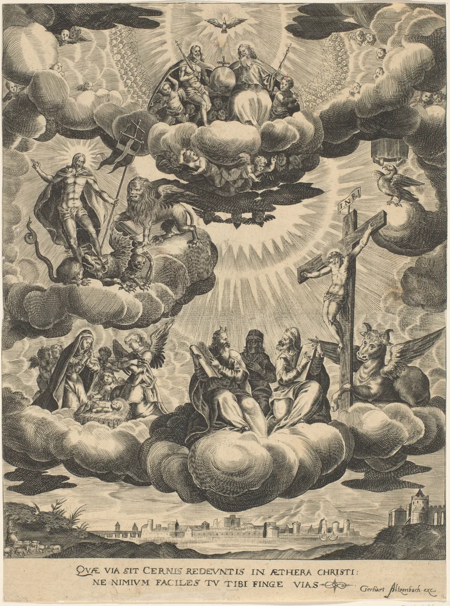 Christus als overwinnaar by Guillaume Altzenbach, print, 1650-1672