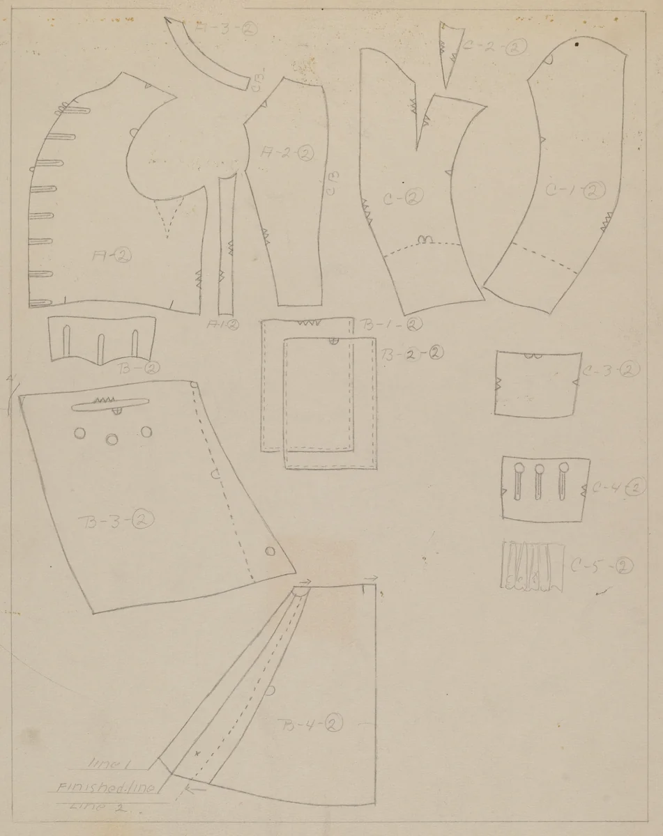 Suit Pattern by Henry De Wolfe, index of american design, 1938