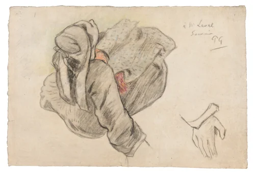 Seated Breton Woman by Paul Gauguin, drawing, 1886