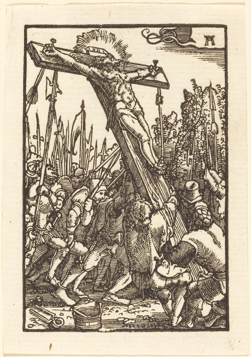 Raising of the Cross by Albrecht Altdorfer, print, 1513