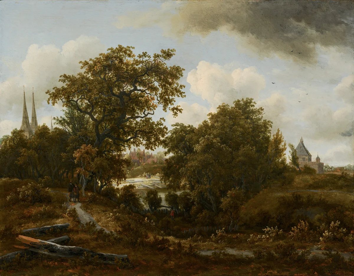 Landscape near Deventer by Meindert Hobbema, painting, 1662