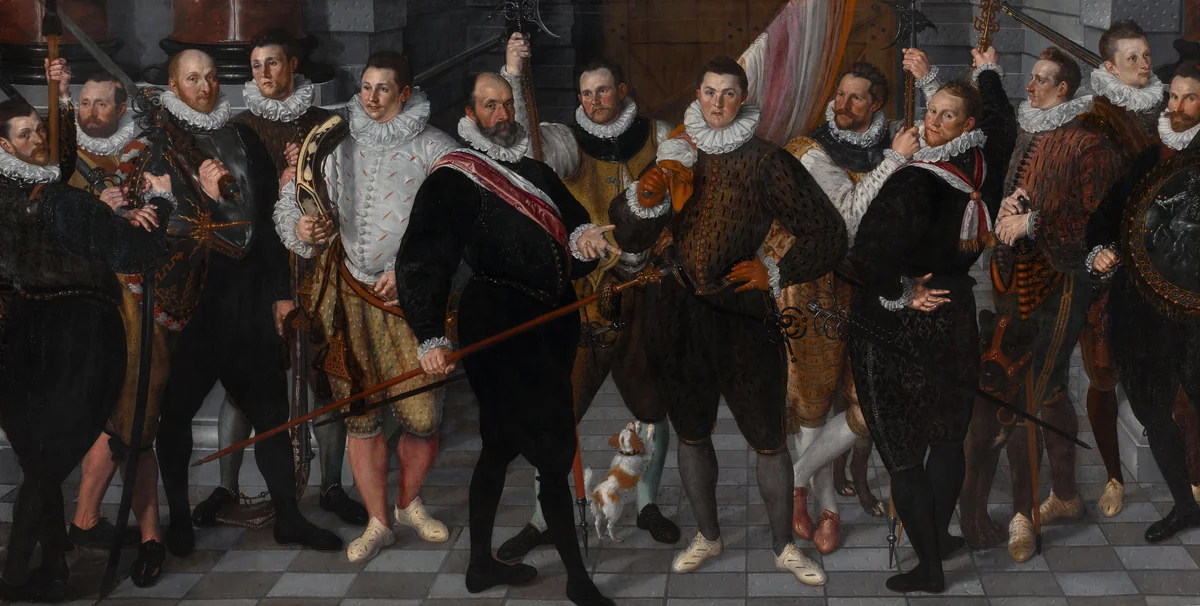 The Company of Captain Dirck Jacobsz Rosecrans and Lieutenant Pauw by Cornelis Ketel, painting, 1588