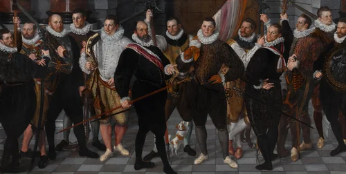 The Company of Captain Dirck Jacobsz Rosecrans and Lieutenant Pauw by Cornelis Ketel, painting, 1588
