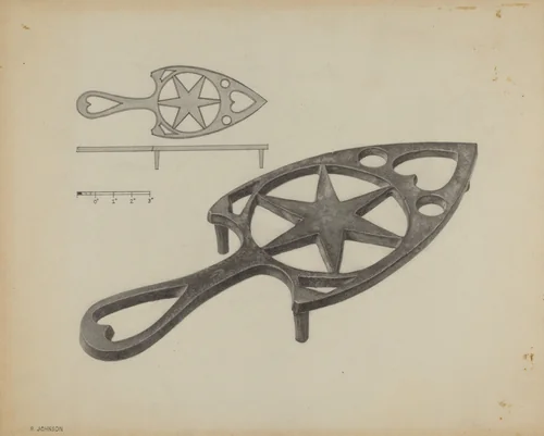 Flat Iron Holder by Philip Johnson, index of american design, 1937