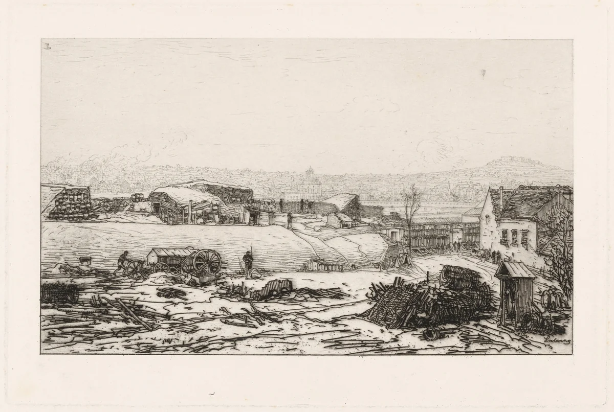 Bastion 66 by Maxime Lalanne, print, 1871
