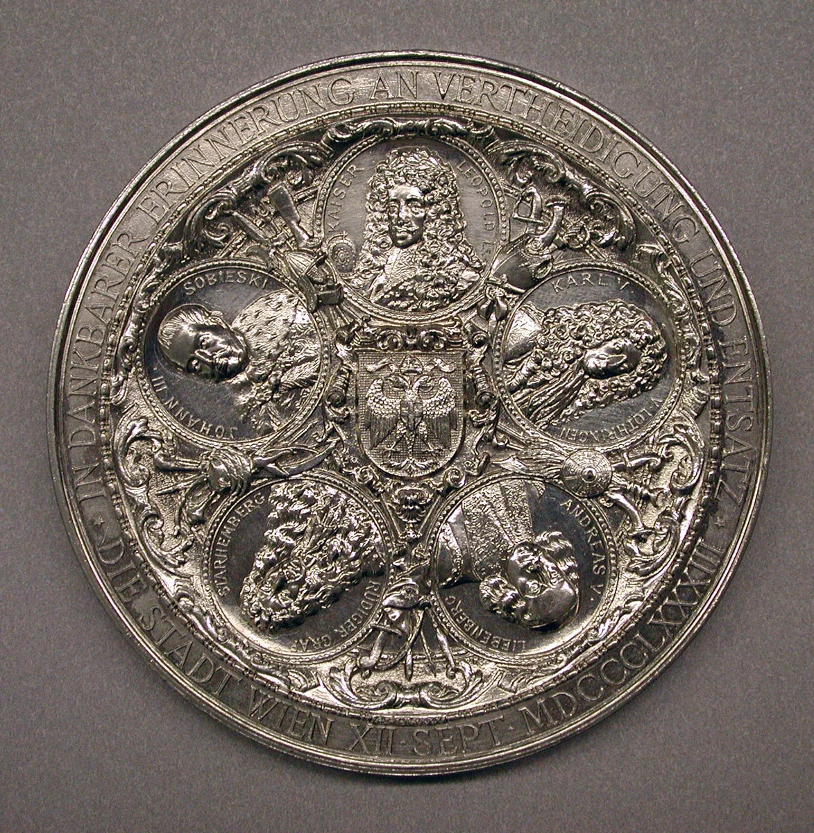 Bicentennial of the Siege of Vienna by Anton Scharff, metalwork, 1883