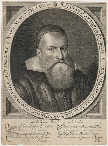 John Doucher, French Divine by Willem Jacobsz Delff, print, 1580-1638
