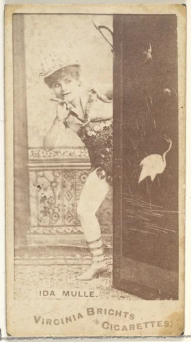 Ida Mulle, from the Actors and Actresses series (N45, Type 1) for Virginia Brights Cigarettes by Allen & Ginter, photograph, 1885-1891