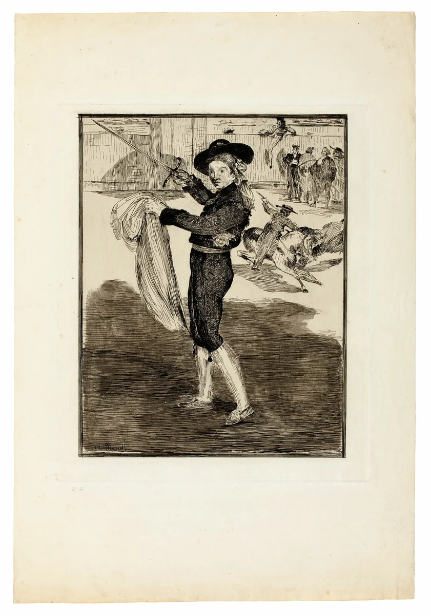 Victorine Meurent in the Costume of an "Espada" by Édouard Manet, print, 1862