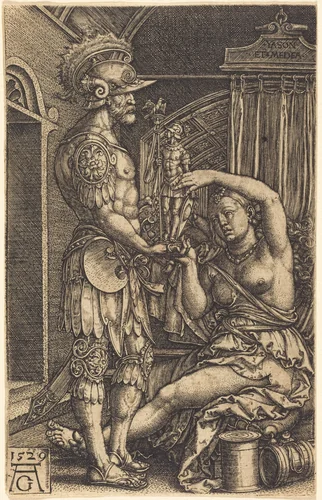 Jason and Medea by Heinrich Aldegrever, print, 1529