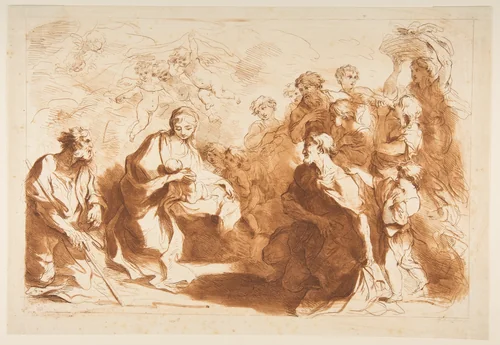 The Adoration of the Shepherds by Francesco Bartolozzi, print, 1750-1764
