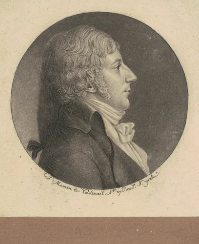 Unidentified Man by Charles B. J. Févret de Saint-Mémin, print, 1797