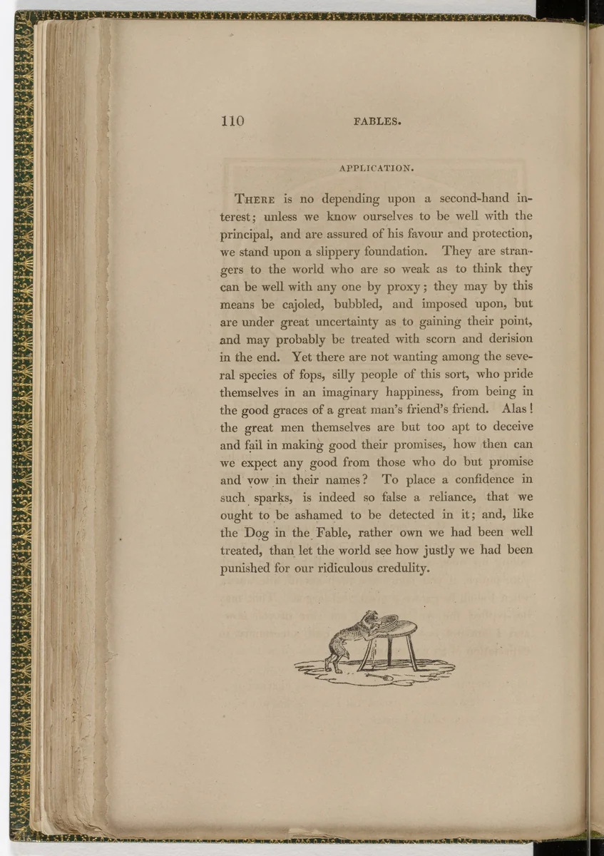 Tailpiece (page 110) from The Fables of Aesop by Thomas Bewick, illustrated book, 1818