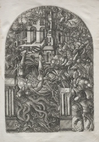 The Apocalypse: The Fall of Babylon by Jean Duvet, print, 1546-1556
