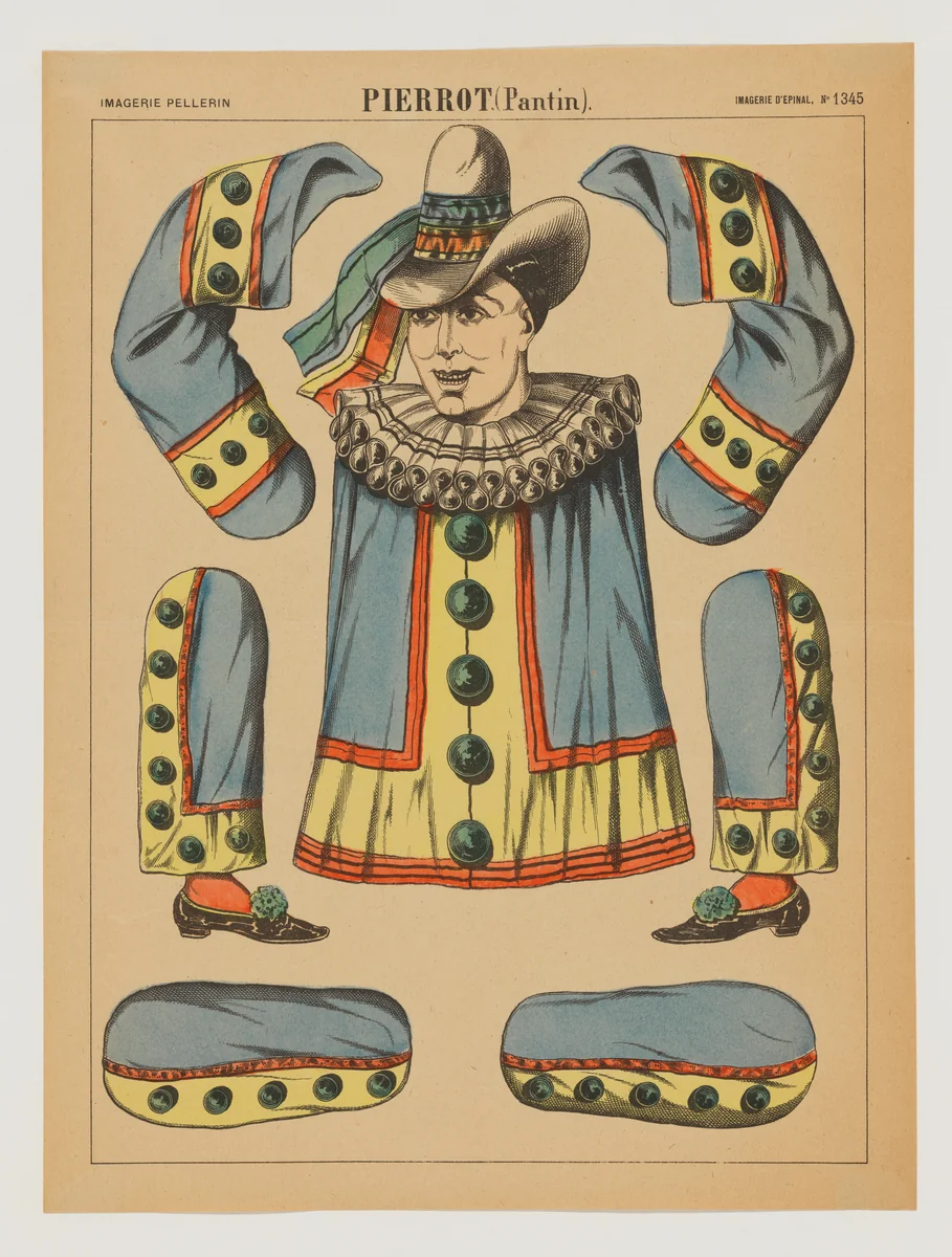 Pierrot (Pantin) by Imagerie d'Epinal, print, 1860-1870