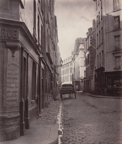 Rue de la Bûcherie, du cul de sac Saint-Ambroise (fifth arrondissement) by Charles Marville, photograph, 1866-1868