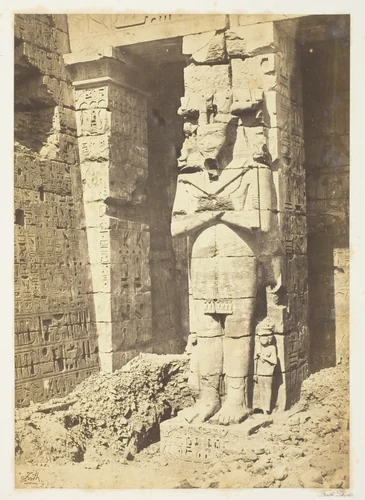 Osiride Pillars at Medinet-Haboo by Francis Frith, photograph, 1852-1862