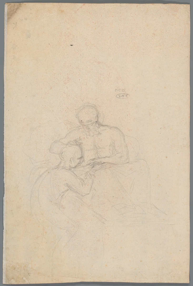 Schets van de Zegen van Jacob by anonymous, drawing, 1758