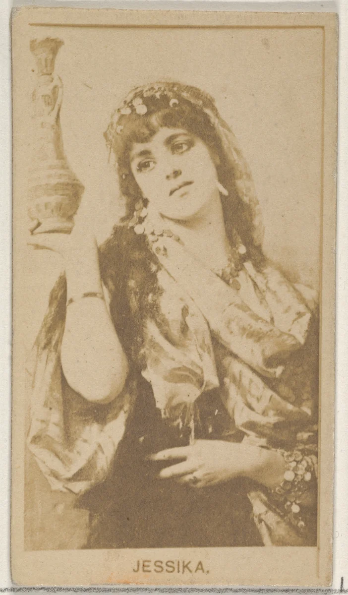 Jessika, from the Actors and Actresses series (N45, Type 8) for Virginia Brights Cigarettes by Allen & Ginter, photograph, 1885-1891