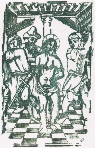 The Flagellation by French 16th Century, print, 1500-1599