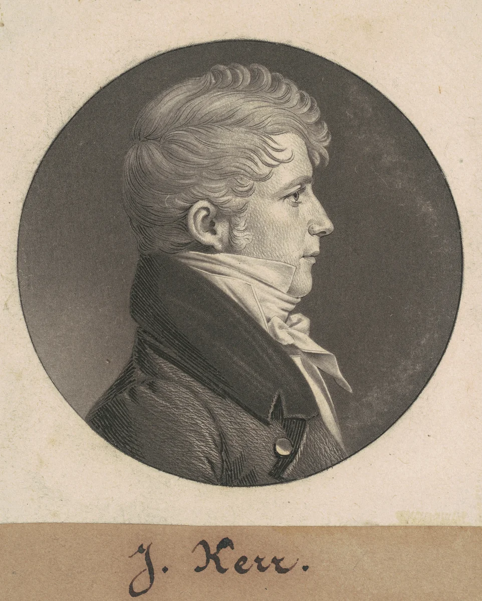 John Leeds Kerr by Charles B. J. Févret de Saint-Mémin, print, 1808