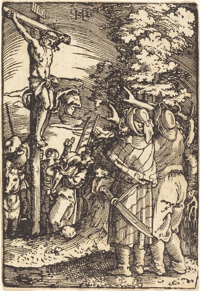 Christ on the Cross by Sebald Beham, print, 1521