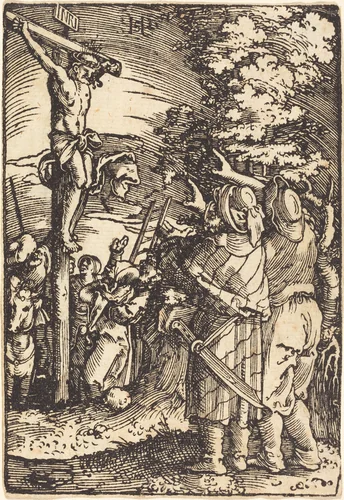 Christ on the Cross by Sebald Beham, print, 1521