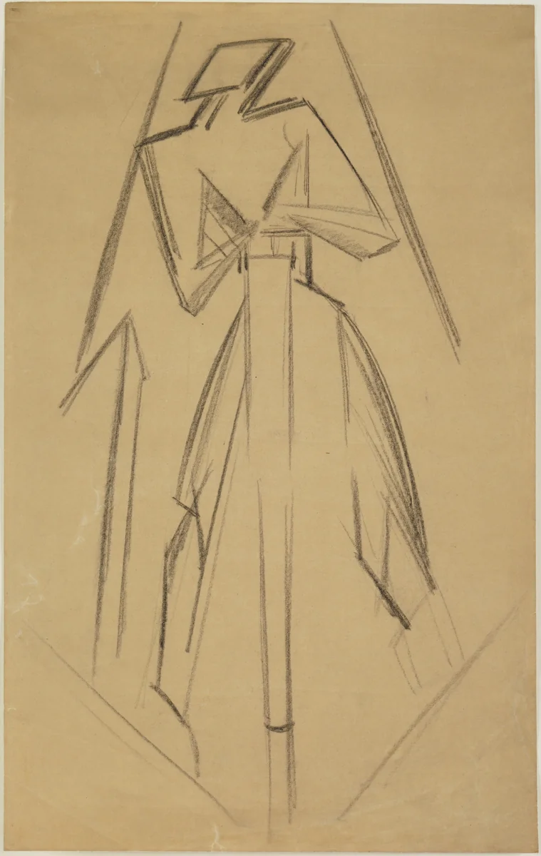 Study for The Rock Drill by Jacob Epstein, drawing, 1913