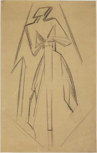 Study for The Rock Drill by Jacob Epstein, drawing, 1913