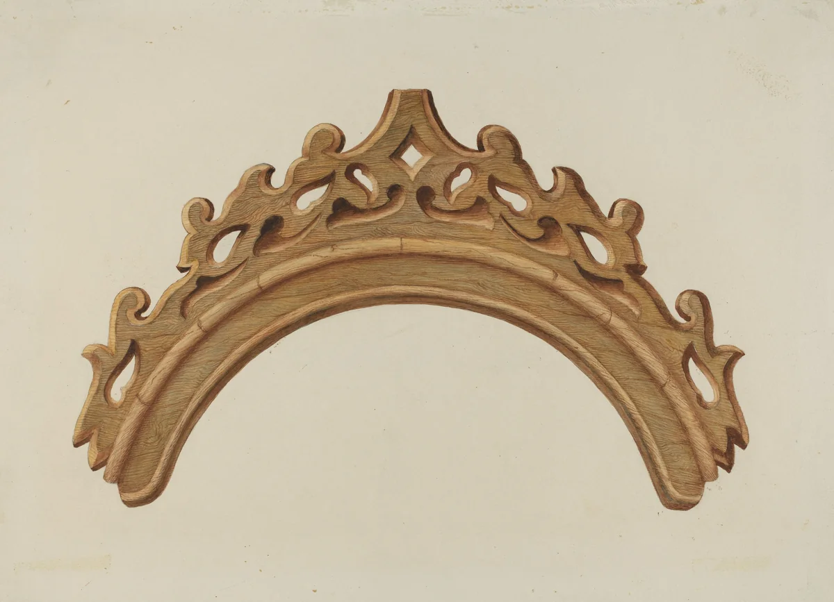 Detail of Confessional by Harry Mann Waddell, index of american design, 1940