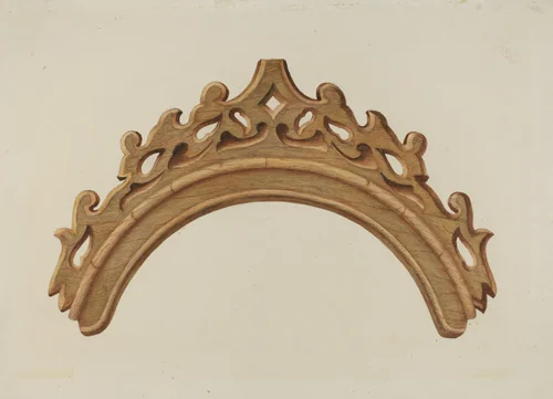 Detail of Confessional by Harry Mann Waddell, index of american design, 1940