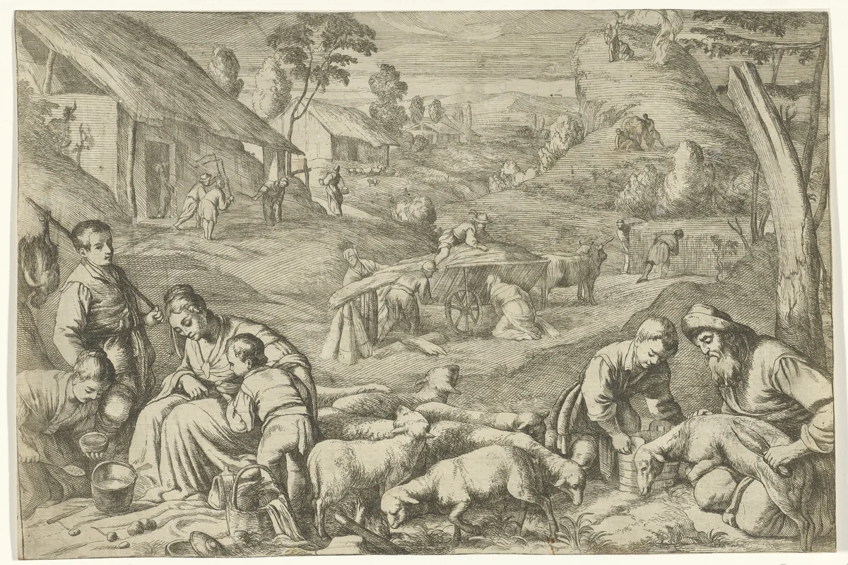 Zomer by Jan van Ossenbeeck, print, 1660
