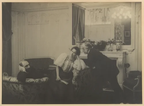 Paul Poujaud, Mme. Arthur Fontaine, and Degas by Edgar Degas, photograph, 1895
