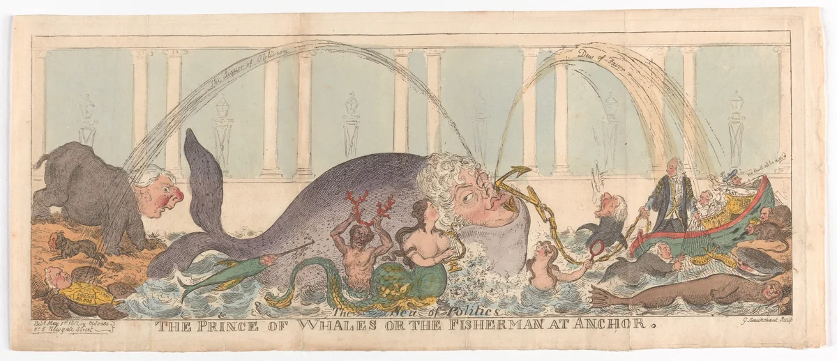 The Prince of Whales or the Fisherman at Anchor by George Cruikshank, print, 1812