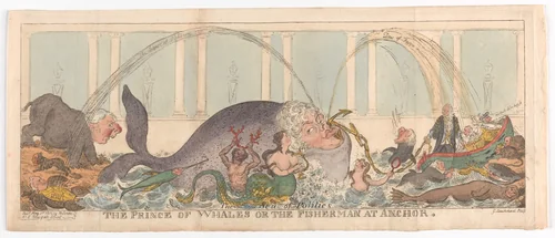 The Prince of Whales or the Fisherman at Anchor by George Cruikshank, print, 1812