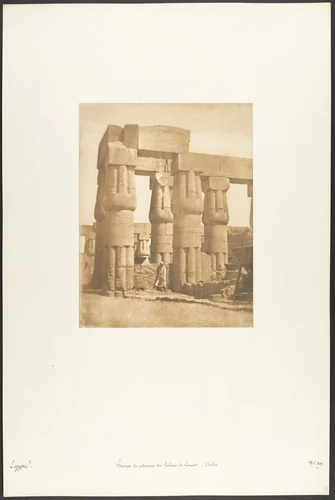 Groupe de colonnes du Palais de Louxor, Thèbes by Maxime Du Camp, photograph, 1849-1850
